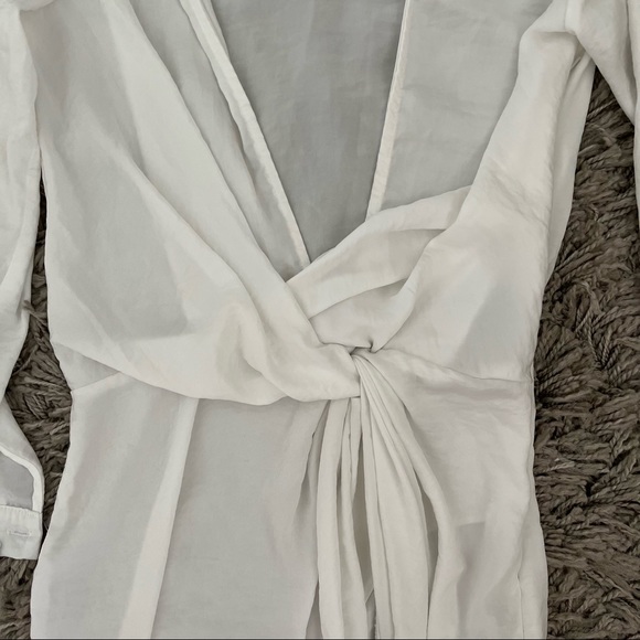 Missguided Peace + Love Satin Maxi Front Twist Shirt Dress - Picture 11 of 16